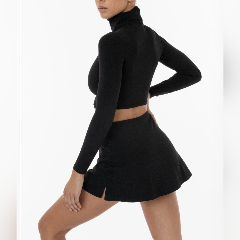 Los Angeles Apparel brand cheer skort skirt, black size medium